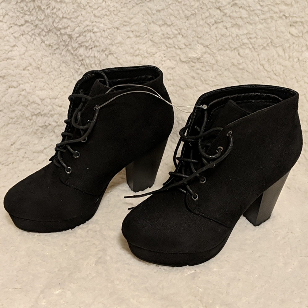 Black Platform Booties